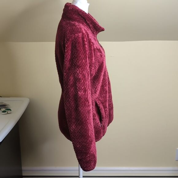 Columbia Large Maroon Sherpa Full Zip Fleece Coat - Picture 5 of 10